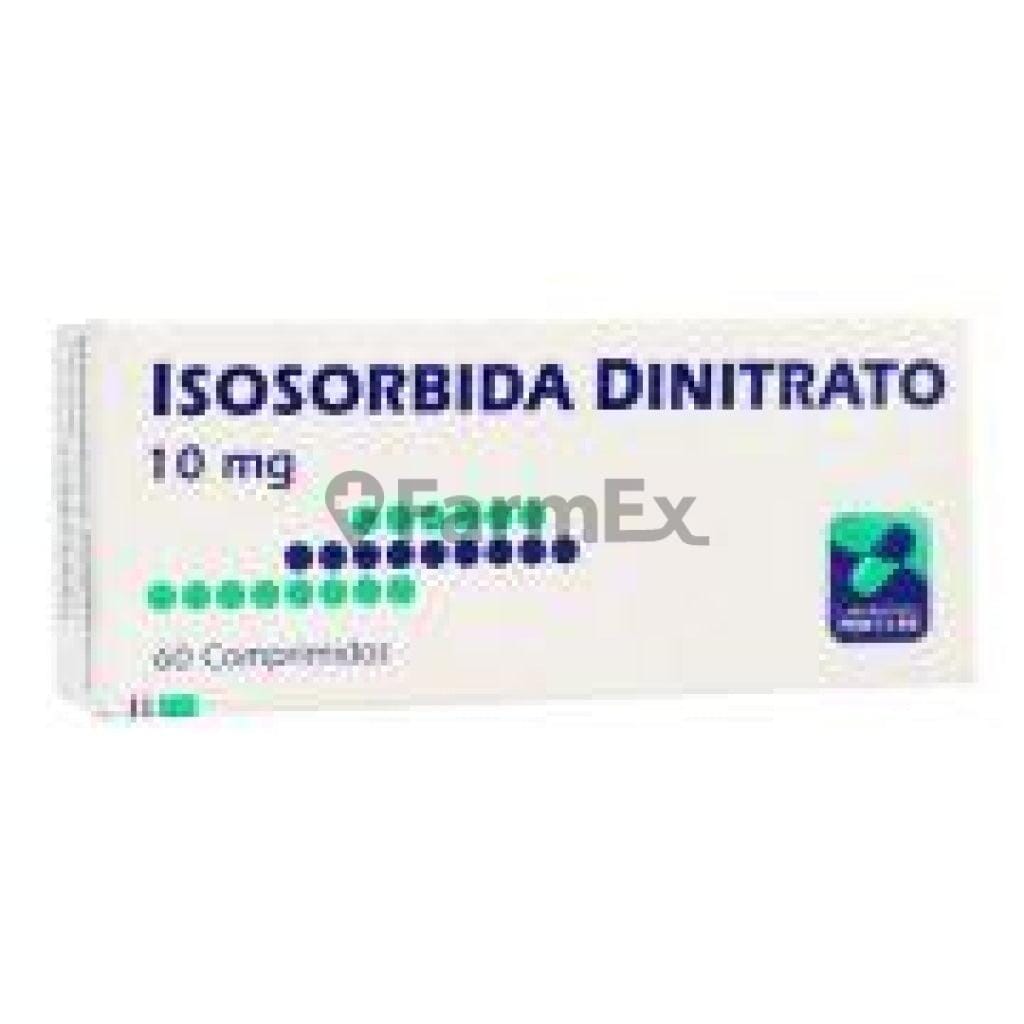 Isosorbida Dinitrato 10 mg x 60 comprimidos Farmex-Fonasa-Persistente